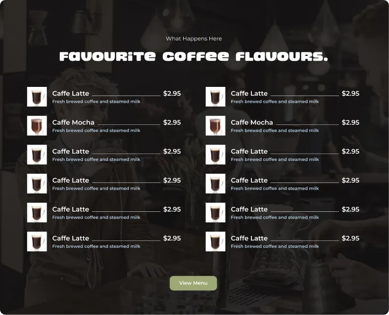 Brew You Coffee Website Design Showcase